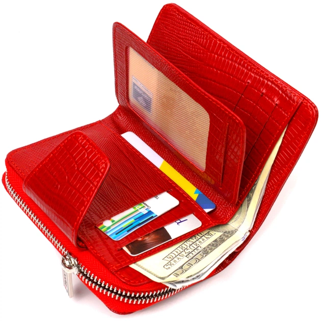 Портмоне Canpellini Из натуральной кожи Красное (21731) - изображение 7