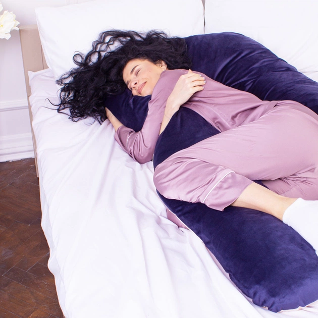 Подушка MirSon для вагітних та відпочинку Velvet Line №8022 U-подібна Ruellia (2200006178545) - picture 3