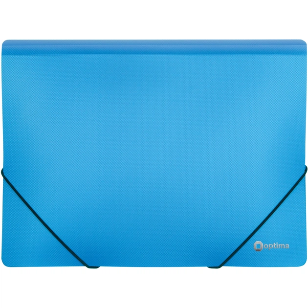 Папка на резинках Optima А4 двоколірна, блакитна (O30698-11) - picture 1