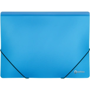 Папка на резинках Optima А4 двоколірна, блакитна (O30698-11) изображение 1