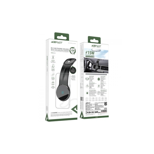 Універсальний автотримач Acefast D21 Magnetic wireless Velcro (6974316282907) - picture 6