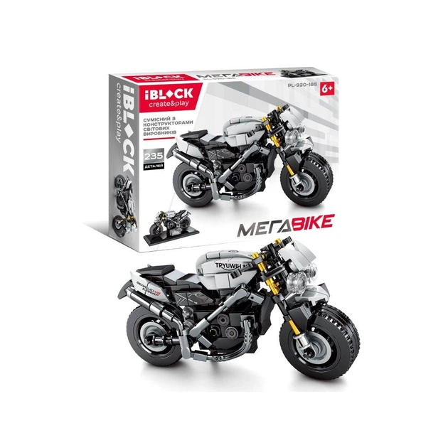 Конструктор iBlock Мега Bike Мотоцикл boxer twin із двома передніми фарами (PL-920-185) - изображение 1