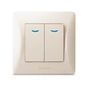 Вимикач Videx BINERA 2кл з підсвічуванням кремовий (VF-BNSW2L-CR) - уменьшенное изображение 2