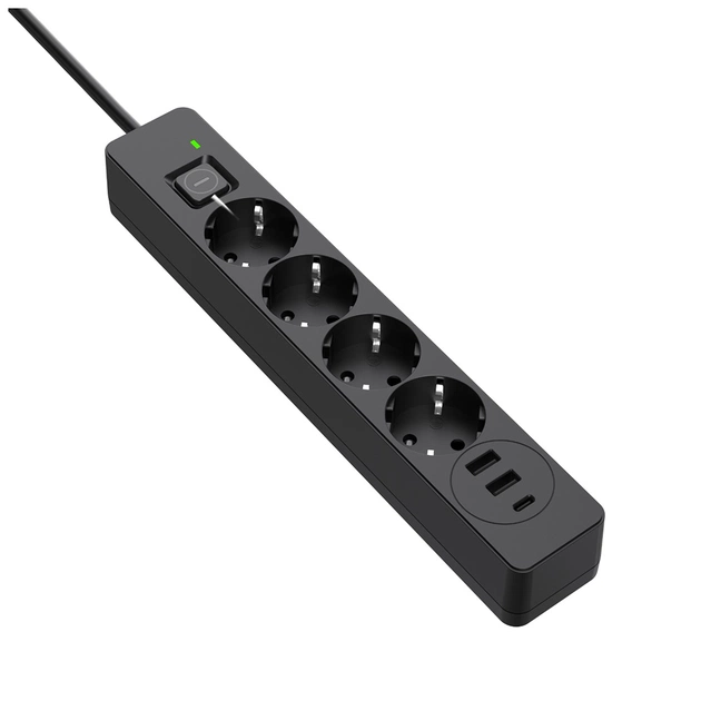 Мережевий фільтр живлення ColorWay CW-CHE435PDB, 4 розетки/3USB 5M (CW-CHE435PDB) - зображення 3