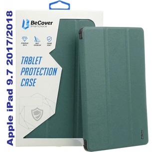 Чохол до планшета BeCover Tri Fold Soft TPU Silicone Apple iPad 9.7 2017/2018 A1822/A1823/A1893/A1954 Dark Green (711129) зображення 1