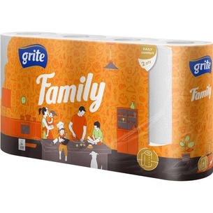 Паперові рушники Grite Family 2 шари 4 рулони (4770023348576) зображення 1