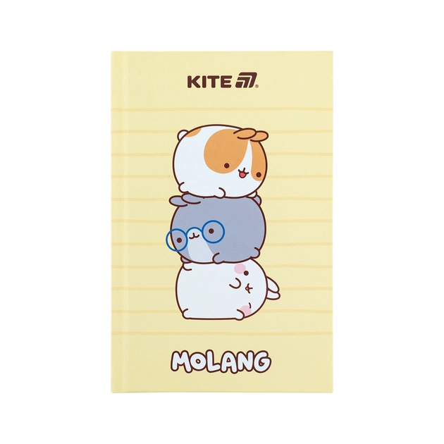 Блокнот Kite А6 Molang, тверда обкладинка, 80 аркушів, клітинка (ML25-199) - зображення 1