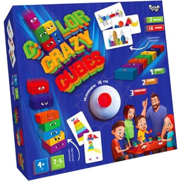 Настольная игра Danko Toys Color Crazy Cubes (укр.) (CCC-02-01U) - изображение 1