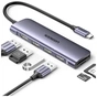 Концентратор Ugreen USB-C 6-in-1 3xUSB 3.0 + HDMI 4K@30Hz + SD/TF silver (20956A) - уменьшенное изображение 1