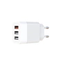Зарядний пристрій XO 1xUSB QC3.0 18W + 2xUSB 2.4A + cable USB-C white (L72-TC-WH) - зменшене зображення 3