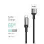 Дата кабель USB 2.0 AM to USB-C 2.0m 6A braided wire black ColorWay (CW-CBUC097-BK) - зменшене зображення 4