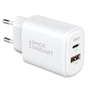 Зарядний пристрій Armorstandart 1xUSB-C PD25W + 1xUSB QC3.0 GaN white (ARM87066) - зменшене зображення 4