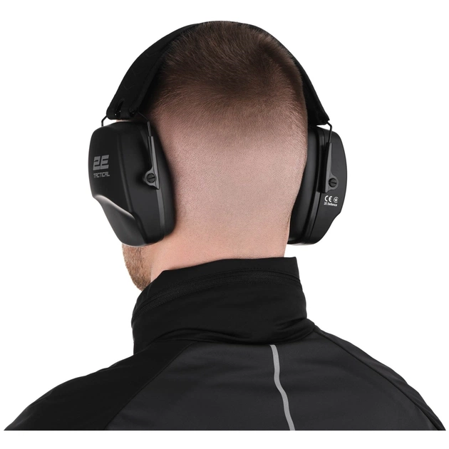 Тактичні навушники 2E Defence NRR 25 dB пасивні Black (2E-TPE016BK) - picture 4