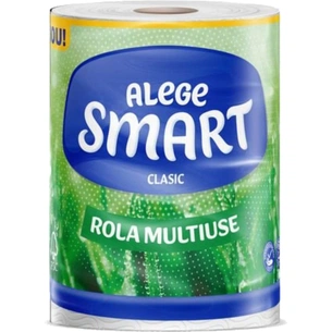 Бумажные полотенца Smart Tissue Classic 2 слоя 220 отрывов 41.8 м 1 рулон (5944582100145) изображение 1