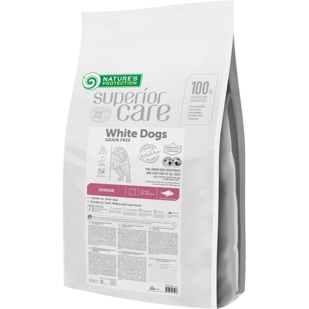 Сухий корм для собак Nature's Protection Superior Care White Dogs Grain Free White Fish Junior All Sizes 10 кг (NPSC47597) - зображення 1
