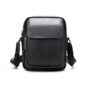 Сумка Vintage Шкіряна флотар Чорна (14943) зображення 1