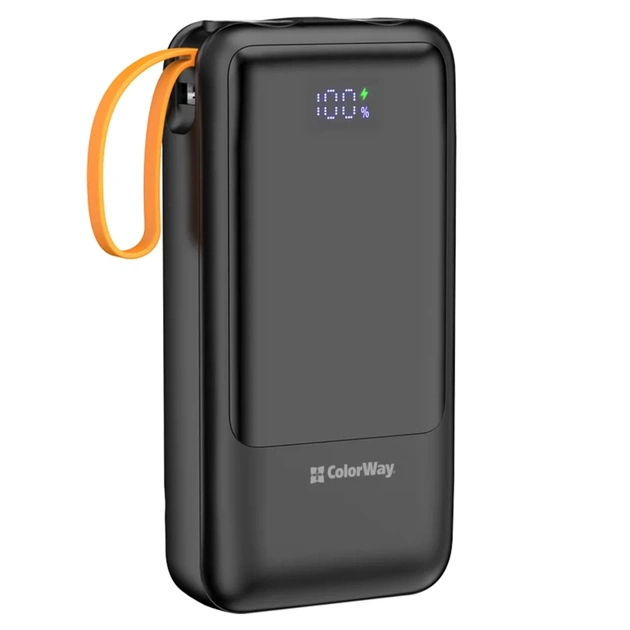 Батарея універсальна ColorWay 20 000 mAh PowerHub PD/22.5W, QC/4.0, Black (CW-PB200LP07BK) - зображення 1