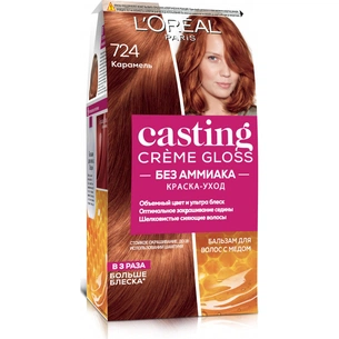 Фарба для волосся L'Oreal Paris Casting Creme Gloss 724 - Карамель 120 мл (3600521119600) зображення 1