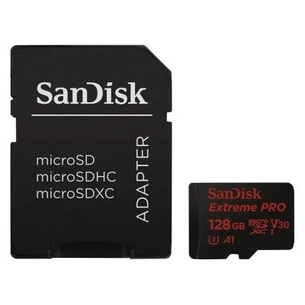 Карта пам'яті SanDisk 128GB microSD class 10 V30 A1 UHS-I U3 4K Extreme Pro (SDSQXCG-128G-GN6MA) зображення 1