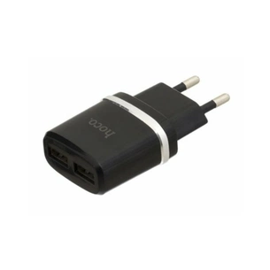 Зарядний пристрій HOCO C12 Smart dual USB charger Black (6957531063094) зображення 1