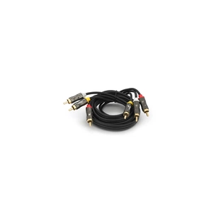 Кабель мультимедійний 3xRCA M to 3xRCA M 1.5m black VEGGIEG (YT-AV301) изображение 1