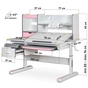 Парта Mealux Florida Multicolor Pink (Evo-52 WG + PN Multicolor) - зменшене зображення 2