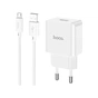 Зарядний пристрій HOCO C106A Leisure USB + cable USB to Micro 5P 10.5W White (6931474783905) - зменшене зображення 1
