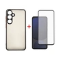 Чохол до мобільного телефона Dengos Samsung Galaxy S24 FE Matte + glass (Black) (DG-KM-117) - зменшене зображення 1