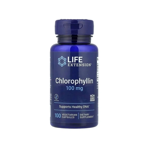 Вітамінно-мінеральний комплекс Life Extension Хлорофілін, 100 мг, Chlorophyllin, 100 вегетаріанських капсул (LEX-15711) - зображення 1
