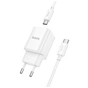 Зарядний пристрій HOCO C149A Charm 1xUSB-C PD30W + 1xUSB QC3.0 + cable USB-C to USB-C White (6942007630351) - зменшене зображення 4