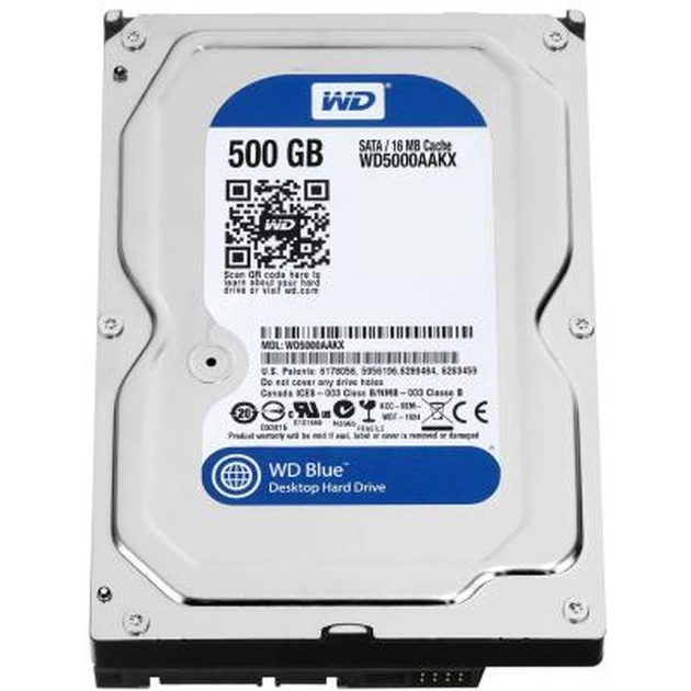 Жорсткий диск 3.5" 500Gb WD (#WD5000AAKX-FR#) - зображення 1