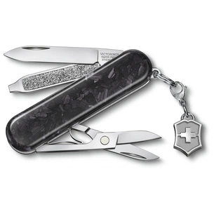 Ніж Victorinox Classic SD Brilliant Carbon + брелок-лого (0.6221.90) зображення 1