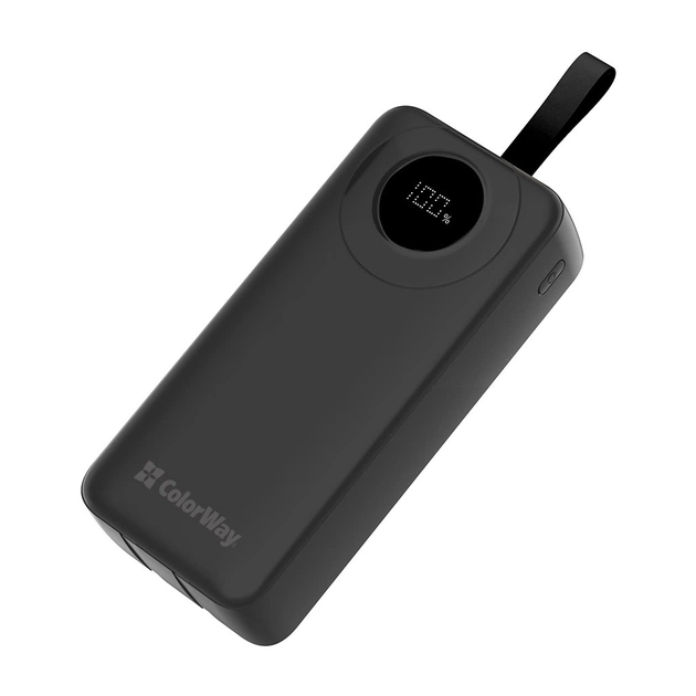 Батарея універсальна ColorWay 30 000 mAh EnergyPlus PD/18W, QC3.0/22.5W, Black (CW-PB300LPB4BK-PDD) - зображення 4
