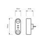 Сетевой разветвитель EUROELECTRIC X2 16A 2xUSB Black с заземлением (EE-2/2USB-16A(black)) - уменьшенное изображение 3