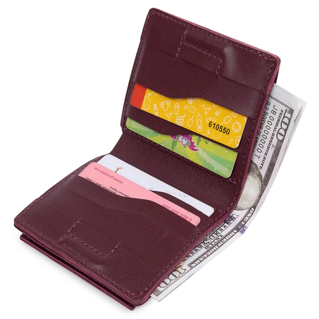 Гаманець Grande Pelle Бордовий (11518) - зображення 3