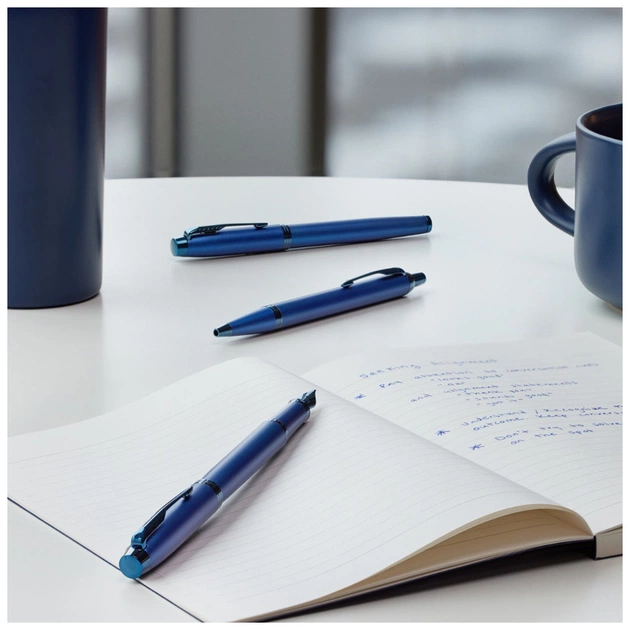 Ручка перьевая Parker IM 17 Professionals Monochrome Blue  FP F (28 111) - изображение 9