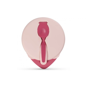 Набір дитячого посуду Baboo тарілочка глибока з кришкою та ложечкою рожева (90592) picture 1