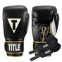 Боксерські рукавички Title Boxeo Mexican Leather Quatro Black/White 14 oz (BATGE4 14 oz BK/WH) - зменшене зображення 1