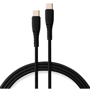 Дата кабель USB-C to USB-C 2.0m 240W Chip Silicon Black Vinga (VCDCCC2242SB) зображення 1