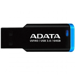 USB флеш накопичувач ADATA 64GB UV140 Black-Blue USB 3.0 (AUV140-64G-RBE) зображення 1