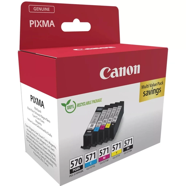 Картридж Canon PGI-570/CLI-571 BK,PBK,C,M,Y Colors (0372C006) - зображення 1