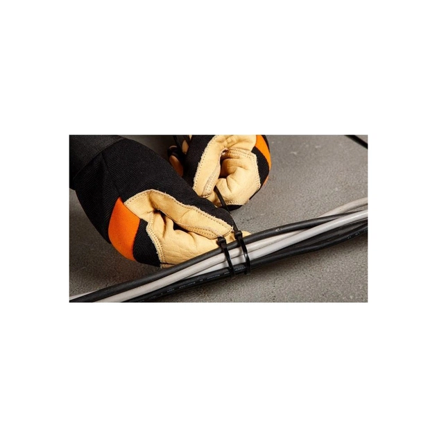 Стяжка Topex чорна, 3.6x200 мм, пластик, 100 шт. (44E976) - picture 6