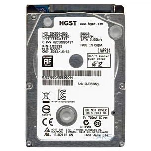 Жорсткий диск для ноутбука 2.5" 500GB WDC Hitachi HGST (# HCC545050A7E380 #) зображення 1