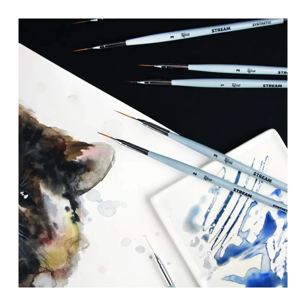 Пензлик для малювання Rosa Синтетика кругла, лайнер, STREAM 123/7, № 1 (4823098516996) - picture 4