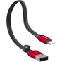 Дата кабель USB 2.0 AM to Lightning 0.23m 2A black/red Baseus (CALMBJ-B91) - уменьшенное изображение 4