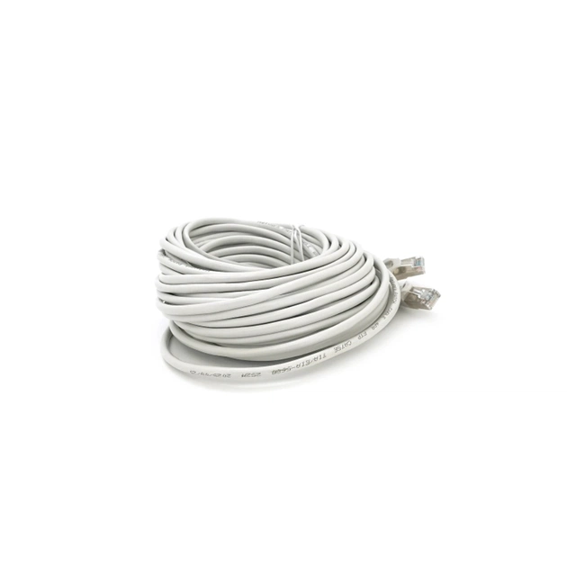 Патч-корд 15м FTP cat.5e, CU, RJ45, grey Merlion (PCM-CU-5E/15G) - изображение 1