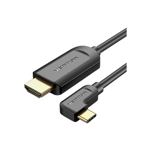 Кабель мультимедійний USB-C to HDMI M 1.5m 4K60Hz 90° corner black Vention (CGVBG) зображення 1