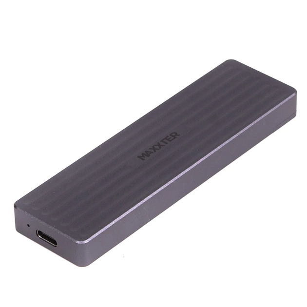 Внешний карман Maxxter M.2 NVMe PCIe, USB 3.2 Type-C, Metal, Black (EHDE-2280D-01) - изображение 1