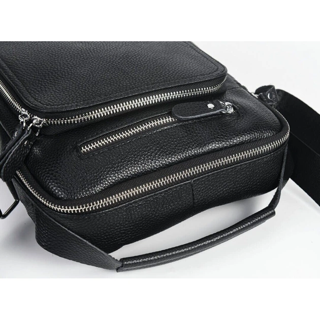 Сумка Vintage Месенджер шкіряна Чорна (20247) - зображення 5