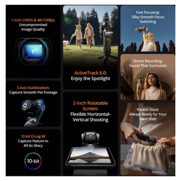 Стедикам DJI Osmo Pocket 3 Creator Combo (CP.OS.00000302.01 / 02) - изображение 10